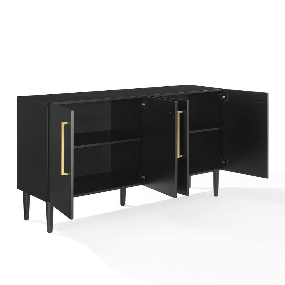 CROSLEY FURNITURE Everett Matte Black Sideboard CF4214-MB