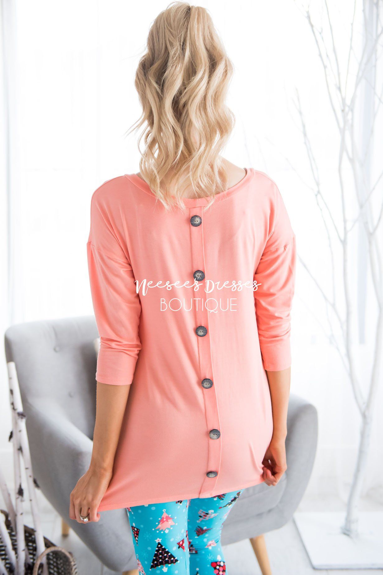 Button Back Pocket Tunic