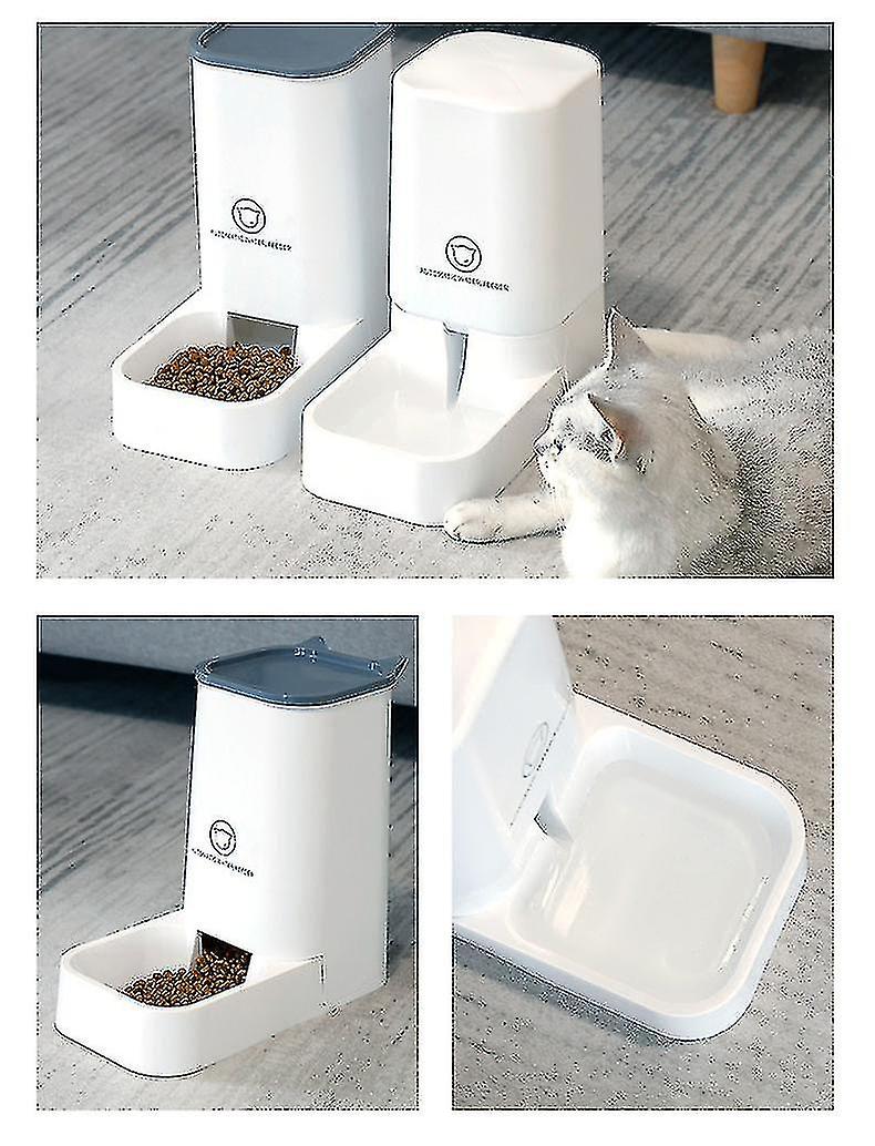 Aleko Automatic Pet Feeder And Water Feeder Supplies Automatic Feeder Cat Dry Food Dog Water Bowl Feeder Set Automatic Pet Feeder Water Dispenser Whit