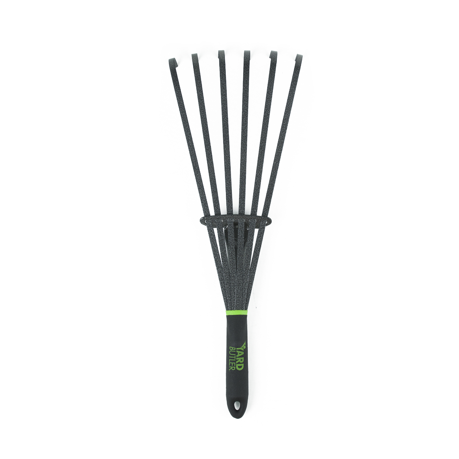 Yard Butler 18 in. 6 Tine Steel Rake Steel Handle