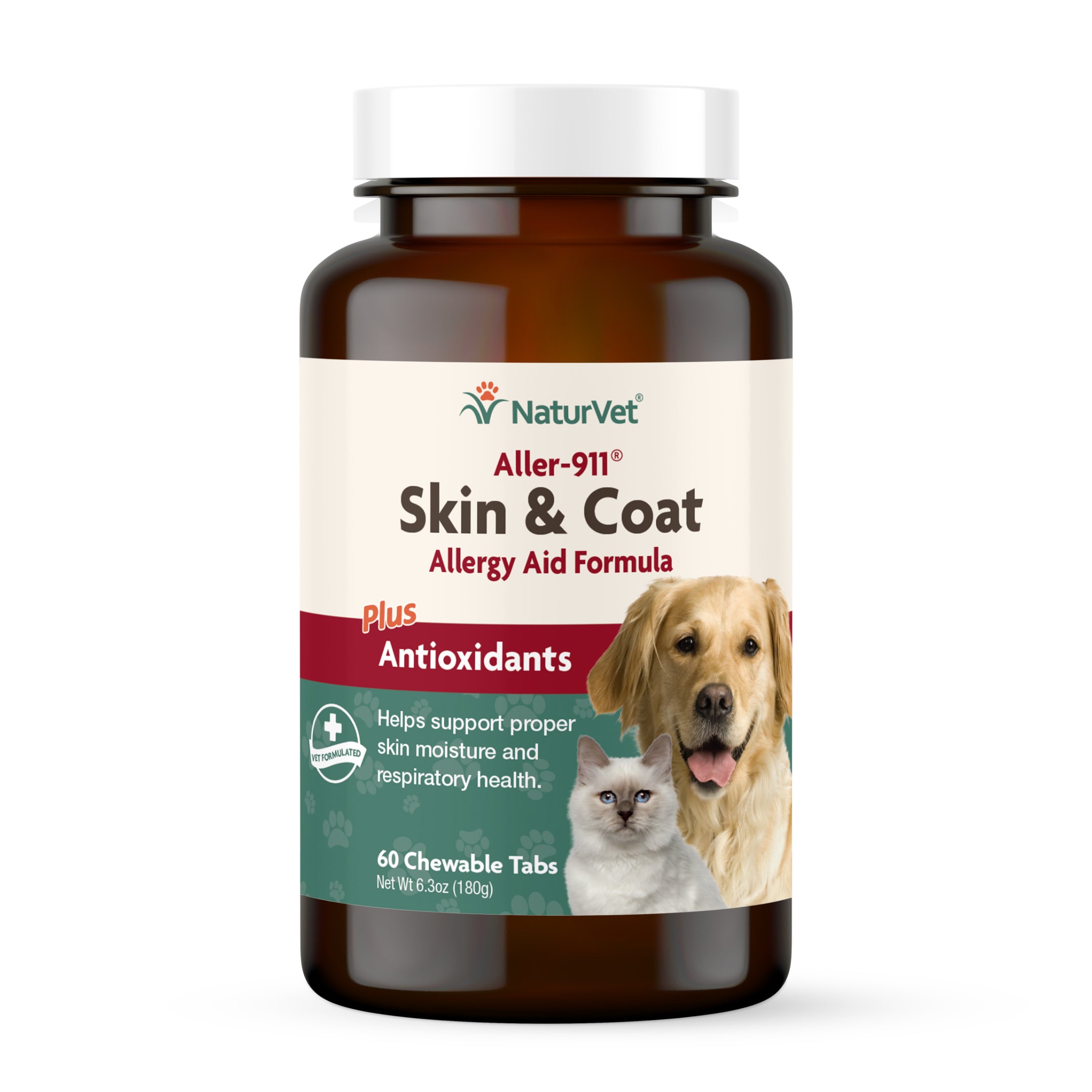 NaturVet Aller 911 Allergy Aid Skin  Coat Dog  Cat Tablets