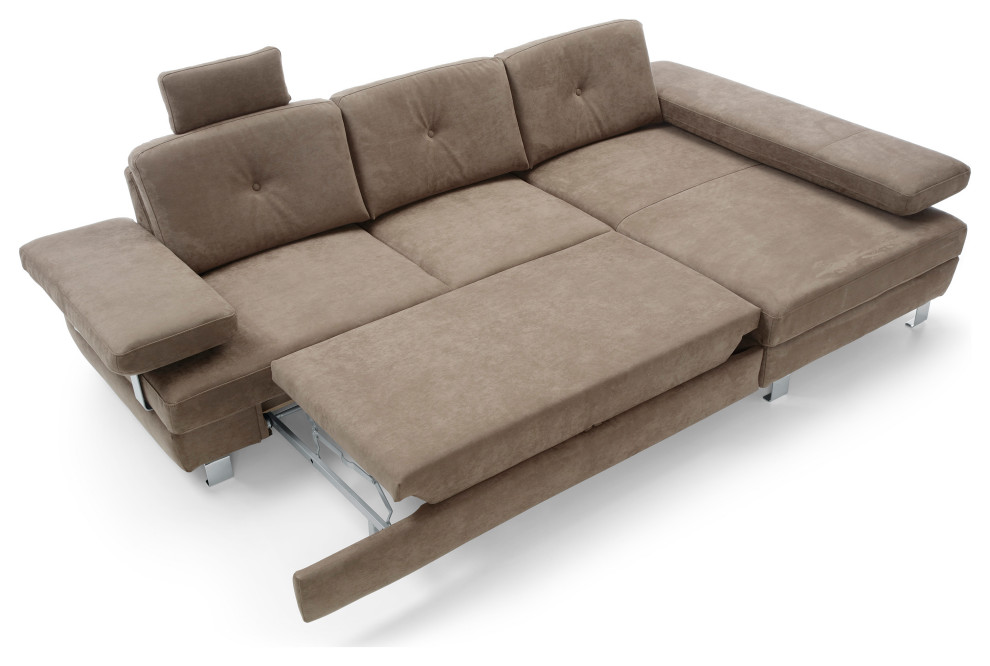 GERDA Sectional Sleeper Sofa  Right Corner   Contemporary   Sleeper Sofas   by Table World  Houzz