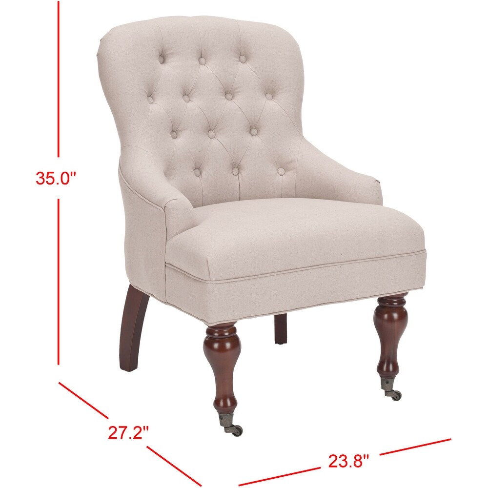 Safavieh Sutton Tufted Beige Petite Arm Chair   23.6\