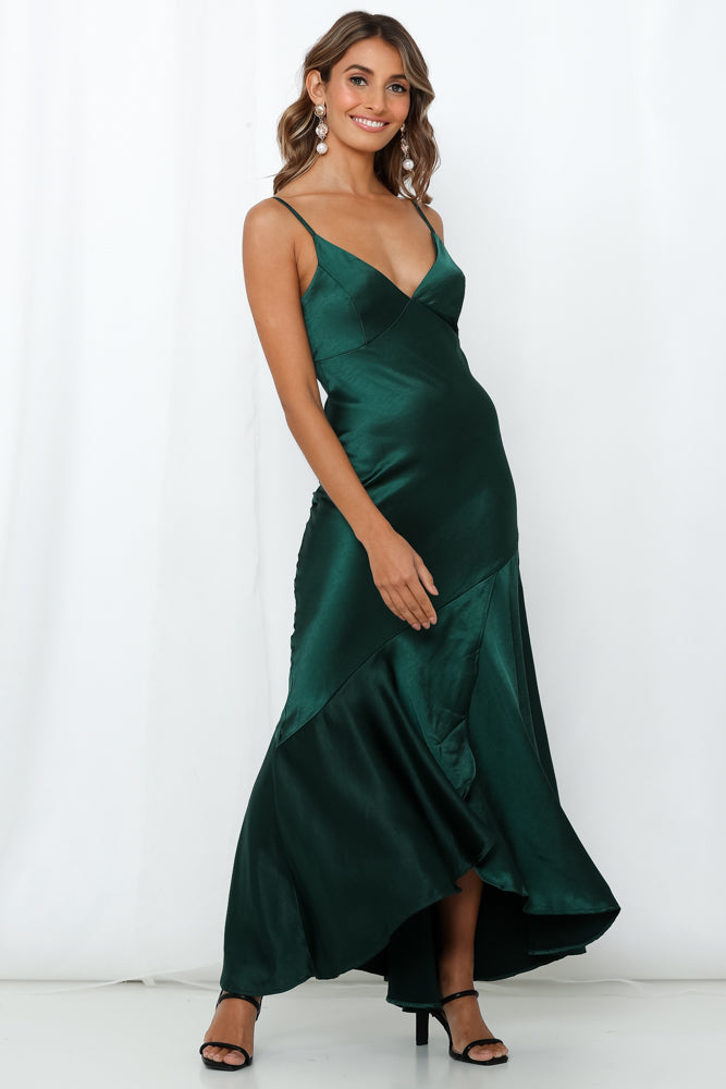 Heaven Help Me Maxi Dress Forest Green