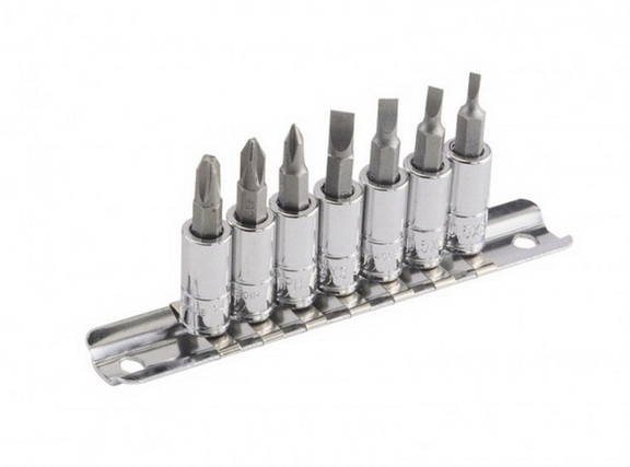 Genius Tools BS 207S 7PC 1/4 Dr. Slotted  ampPh...