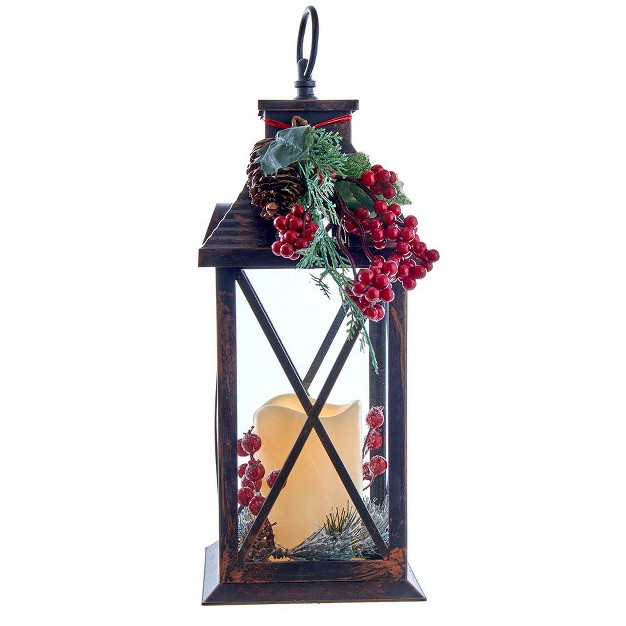 Kurt Adler Kurt Adler 13 75 inch Battery operated Deco Lantern With Candle