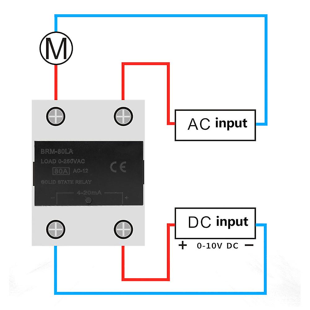 Brm-80la Ssr Solid State Relay With Led Light Tube Flame Retardant For Electronic Component