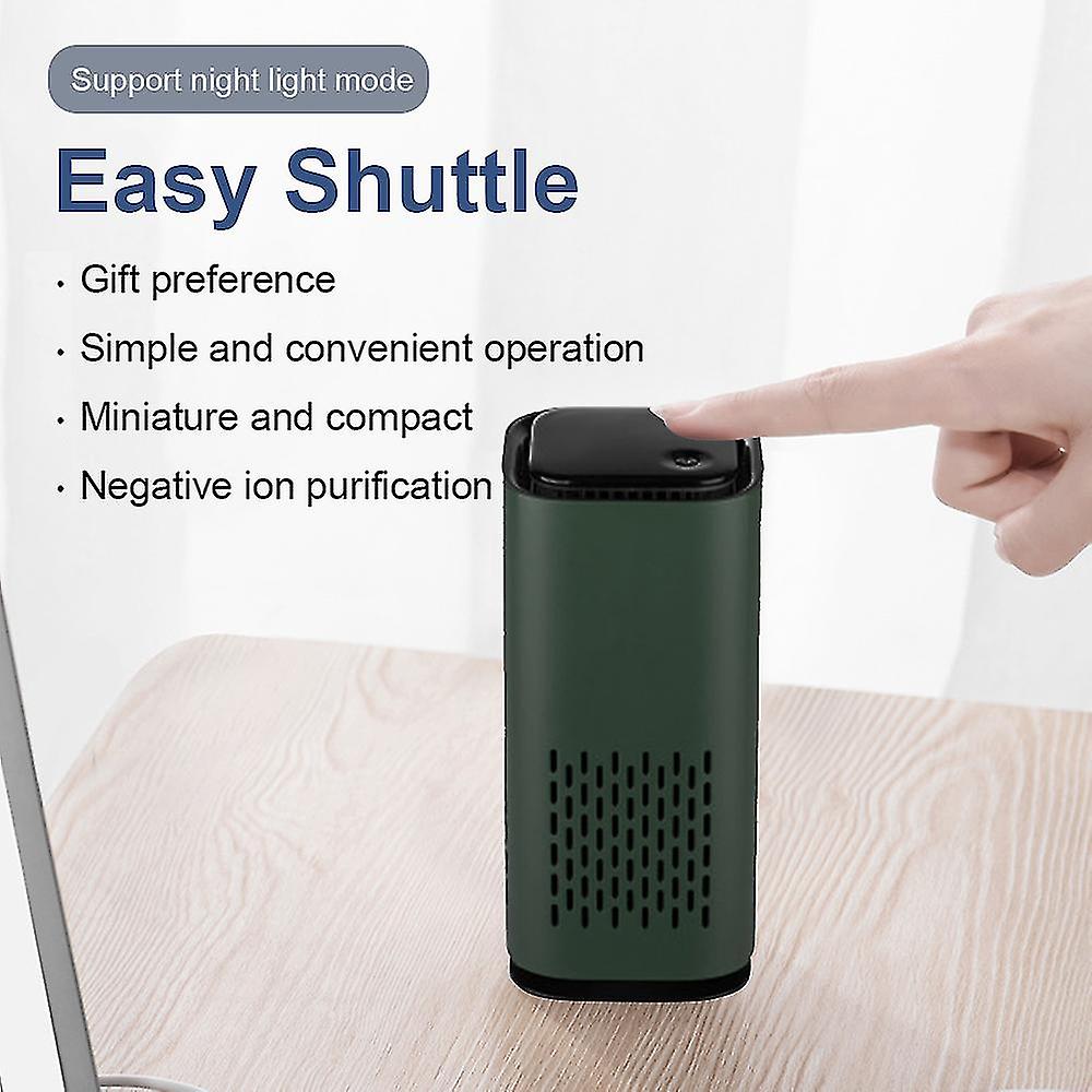 Automobile Air Purifier Portable Small Size For Clean Car Air， Green