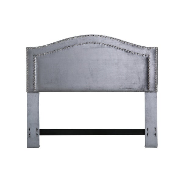 Chic Home Idun Velvet Upholstered Double Row Headboard - - 21527177