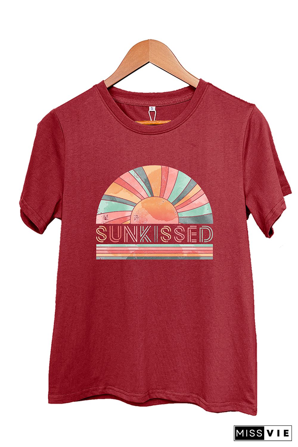 Rainbow Sunkissed Sleeve Graphic Tee Wholesale