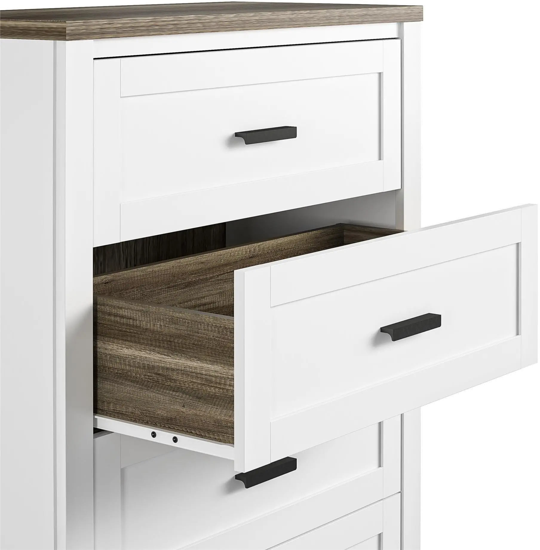 Carver Contemporary White 4-Drawer Dresser