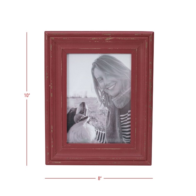 Red Decorative Distressed Wood Picture Frame Foreside Home amp Garden