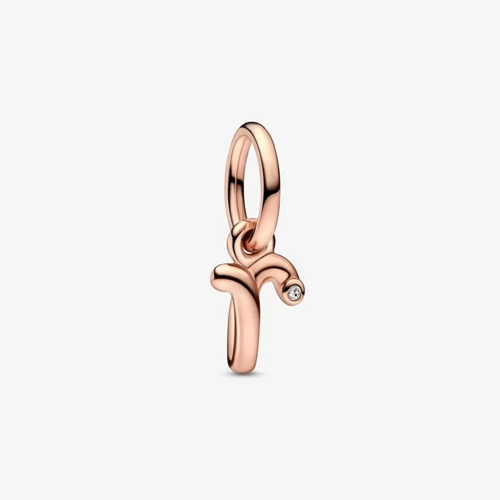 PANDORA  Letter R Script Alphabet Dangle Charm