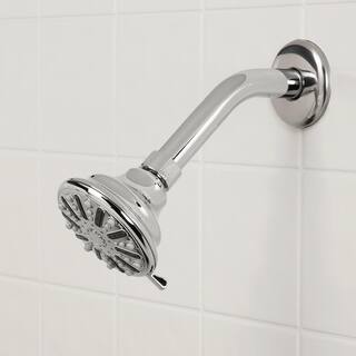 Glacier Bay 3-Spray 3.5 in. Single Wall Mount Fixed Adjustable Shower Head in Chrome 8462000HC