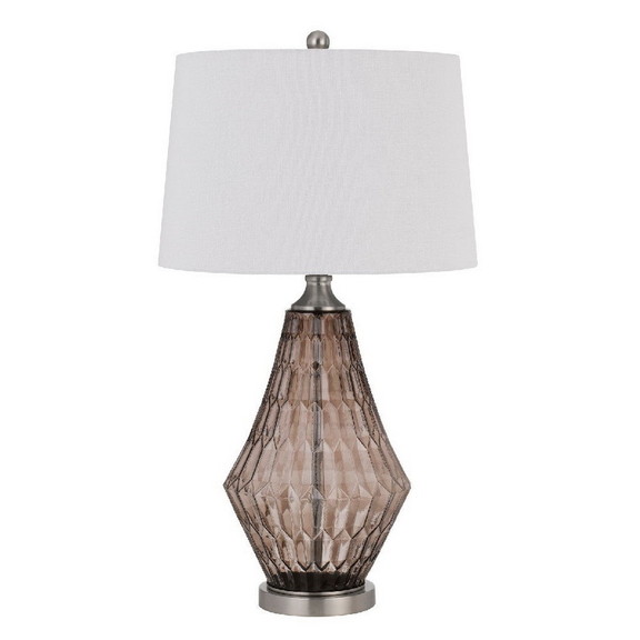 Benjara BM272317 31 Inch Glass Table Lamp with Dim...