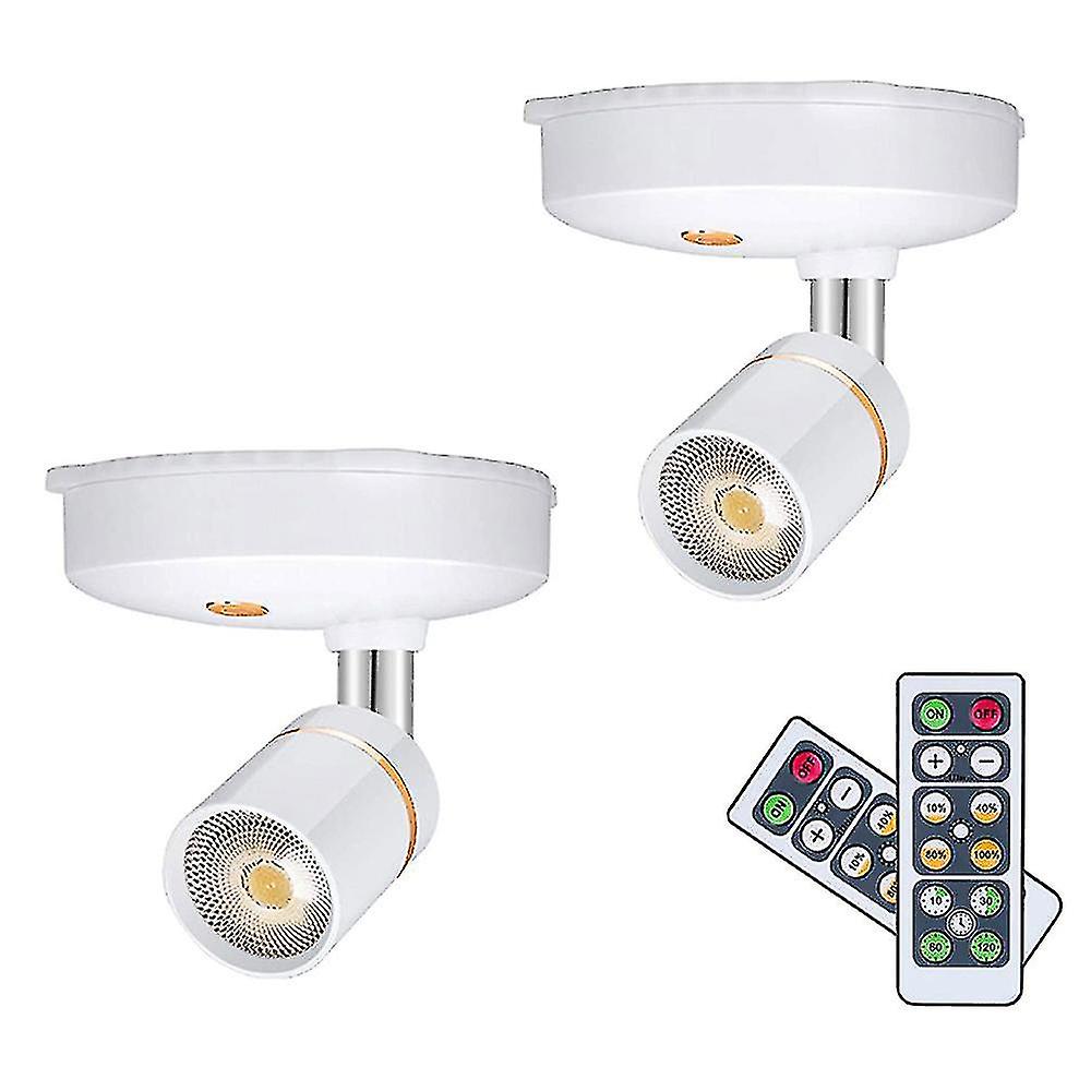 Wireless Spot Lights Battery Operated Accent Lights Indoor Dimmable Led Spotlight Anywhere Rotatabl Fule53