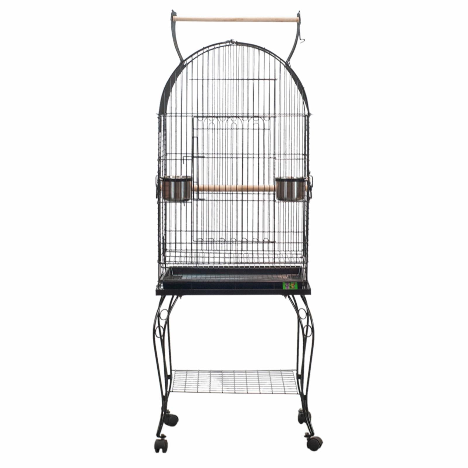 A and E Cage Co. Dome Top Bird Cage-Black