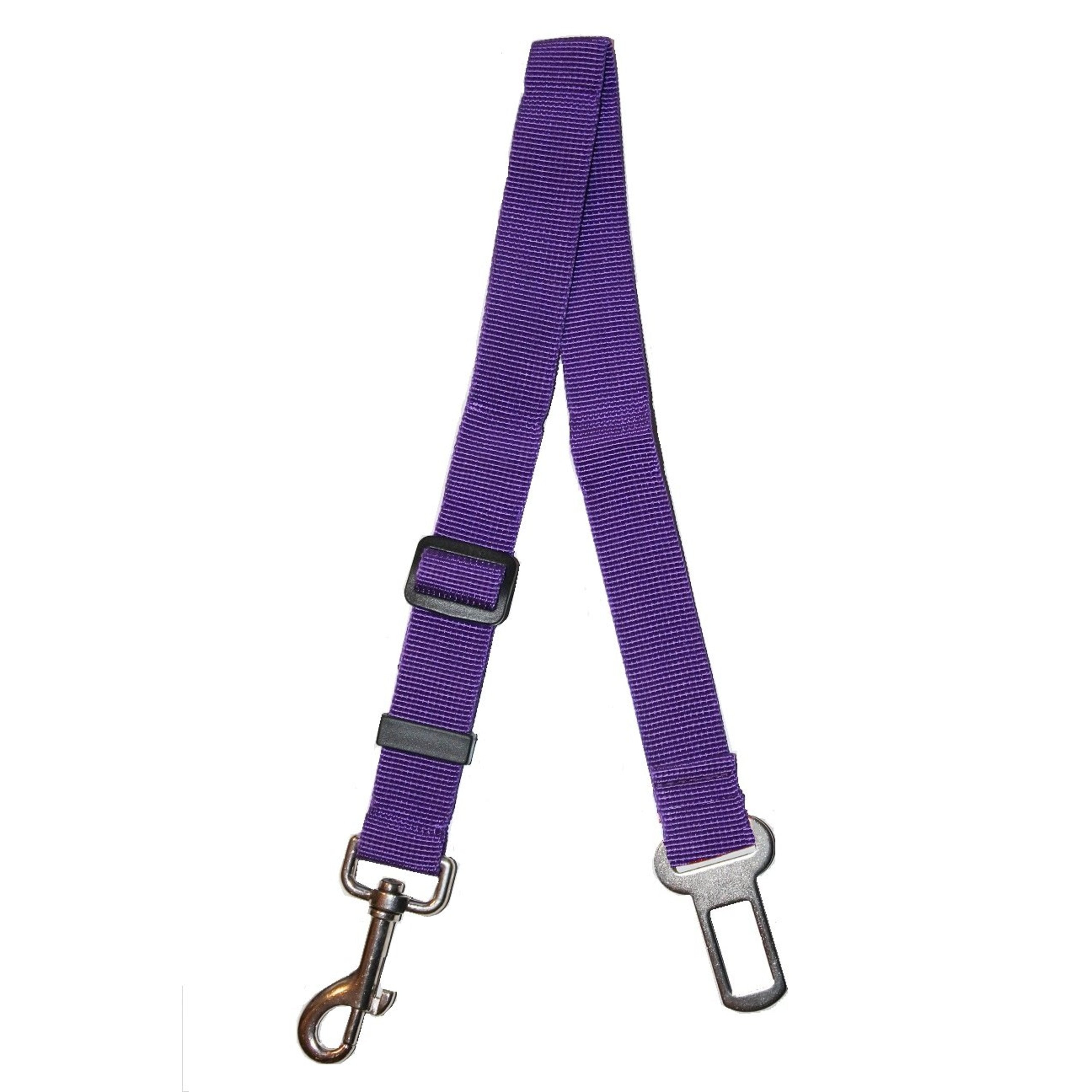 Downtown Pet Supply Dog Seatbelt Harness， Universal Dog Seatbelt for Car， Purple