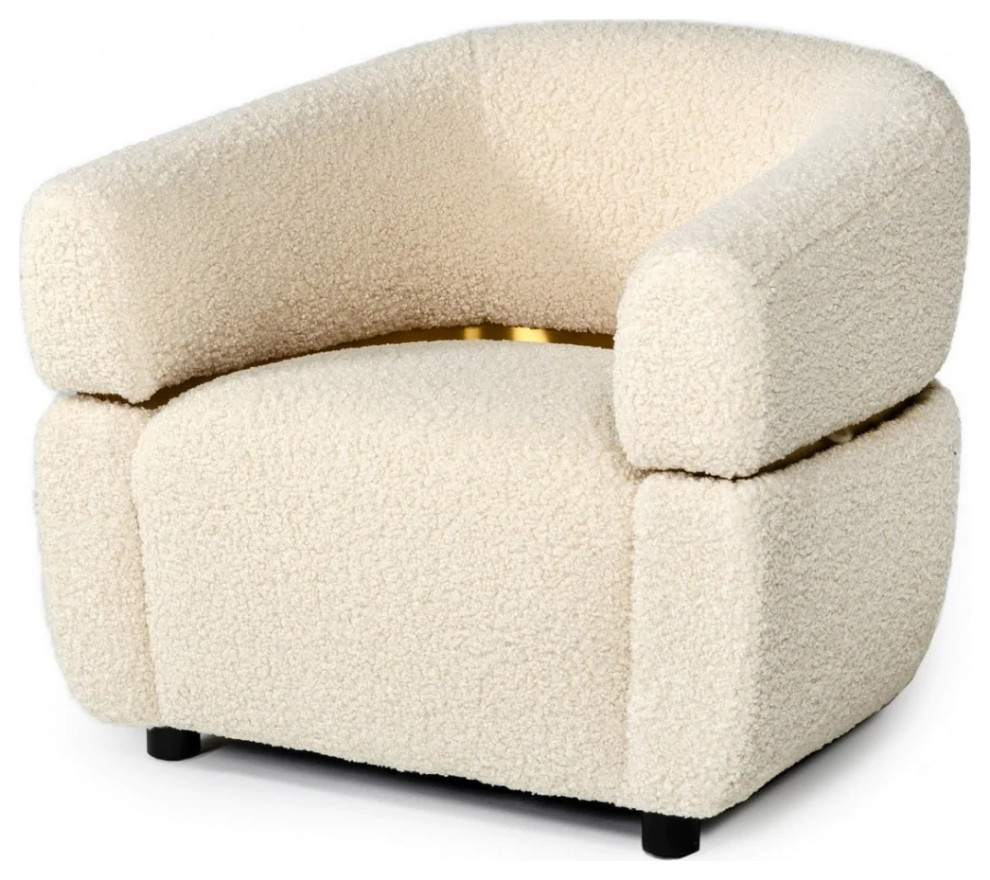 Johna Glam Beige Fabric Chair   Transitional   Armchairs And Accent Chairs   by V.S.D Furniture  Houzz