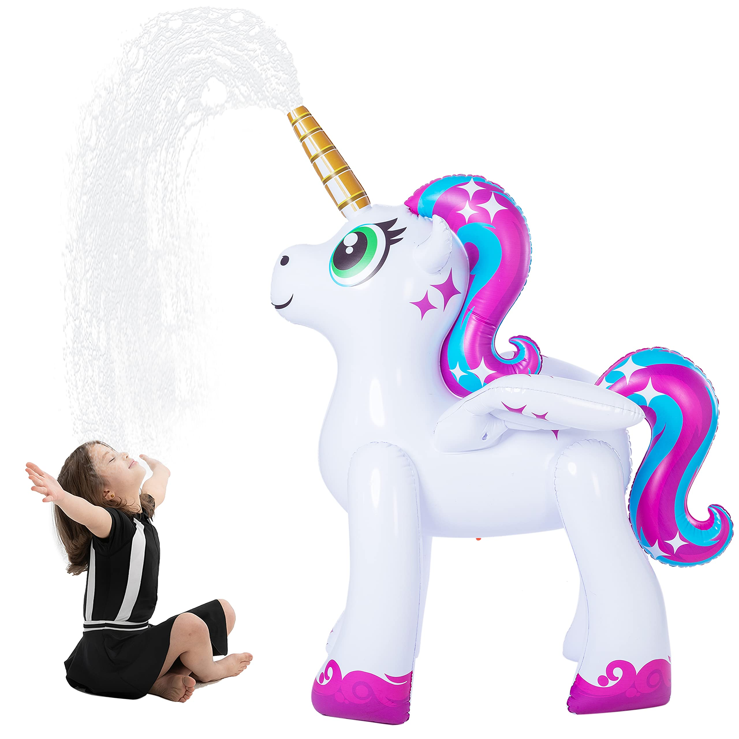 Clearance - Inflatable Rainbow Unicorn Yard Sprinkler