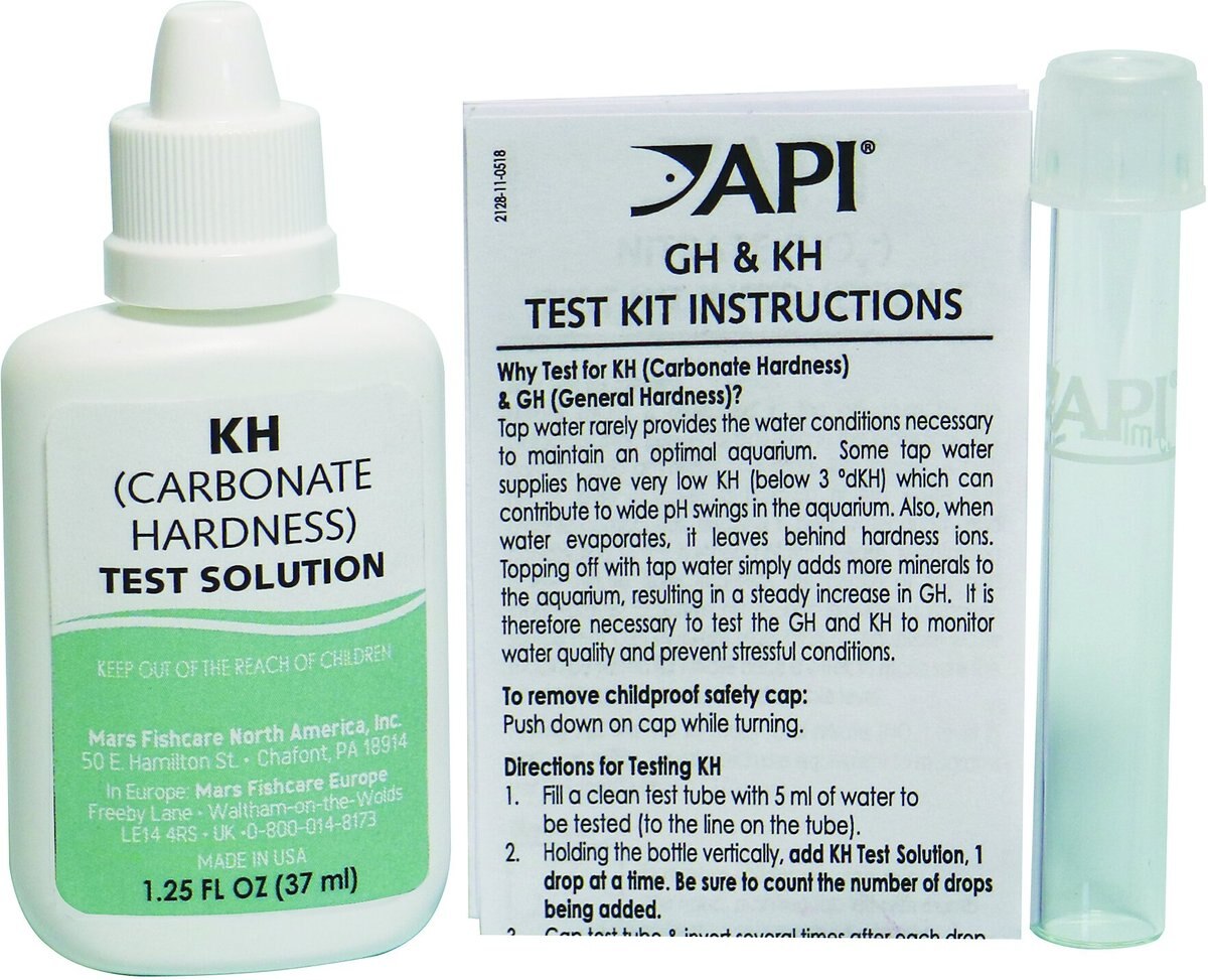 API KH Carbonate Hardness Fresh and Salt Water Aquarium Test Kit