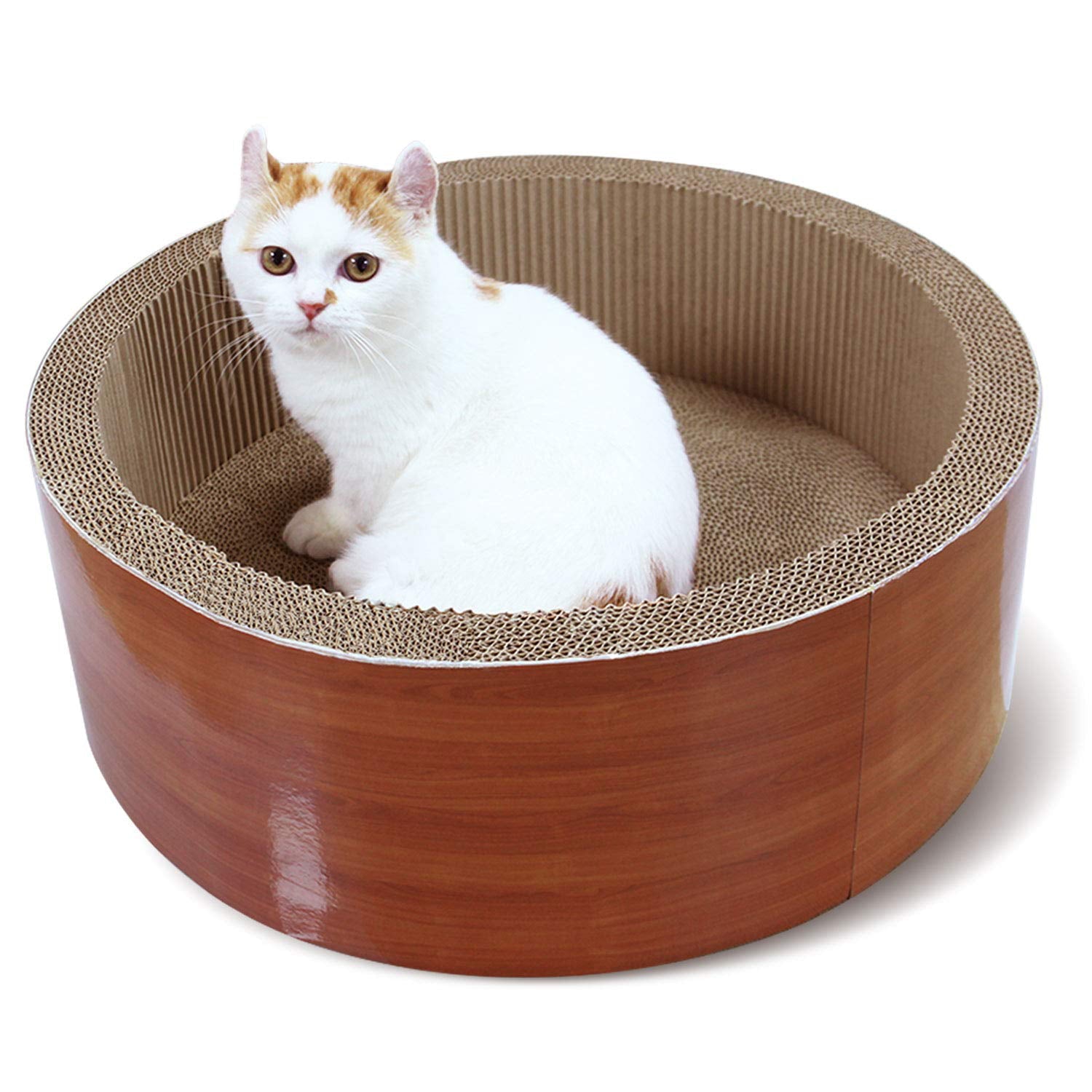 ScratchMe Cat Scratch Cardboard Deluxe Prevents Furniture Damage and Contains Catnip to Attract Your Cat