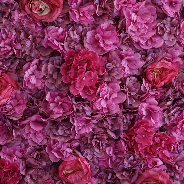 4Pcs Silk Rose Wall Panels