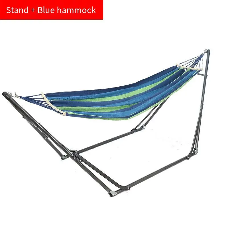 Wholesale Cotton Folding Double Nylon Swing Portable Outdoor Camping Beach Garden Hanging  Hammocks Beds