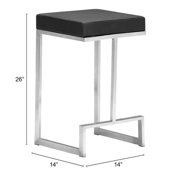 Dune Buggy Counter Stool (Set of 2) Black - N/A