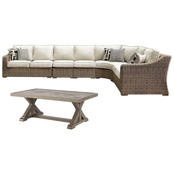 Signature Design by Ashley Beachcroft 5Piece Outdoor Sectional with Coffee Table