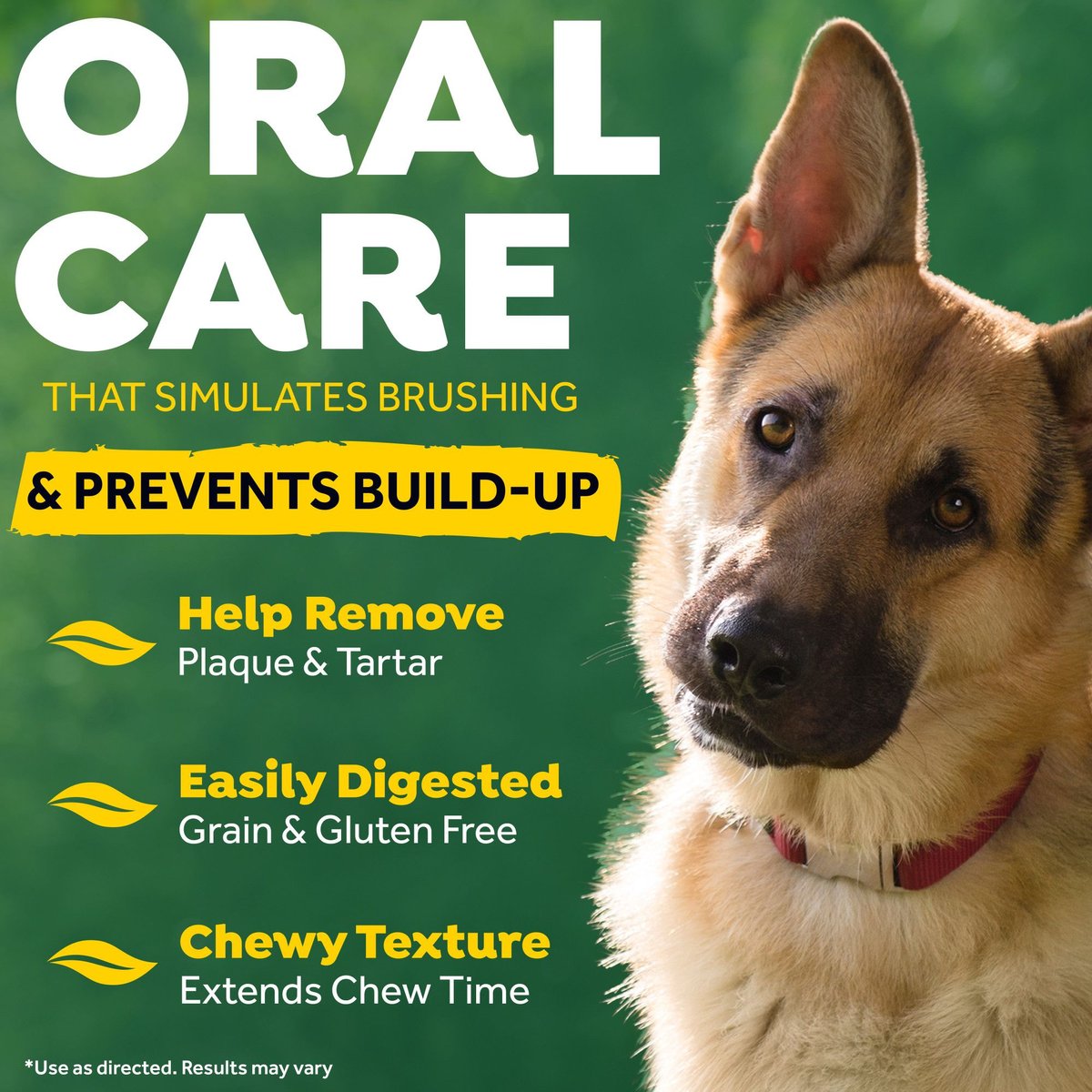 TropiClean Fresh Breath Vanilla Mint Flavor Dental Chews for Regular Dogs， over 25-lbs