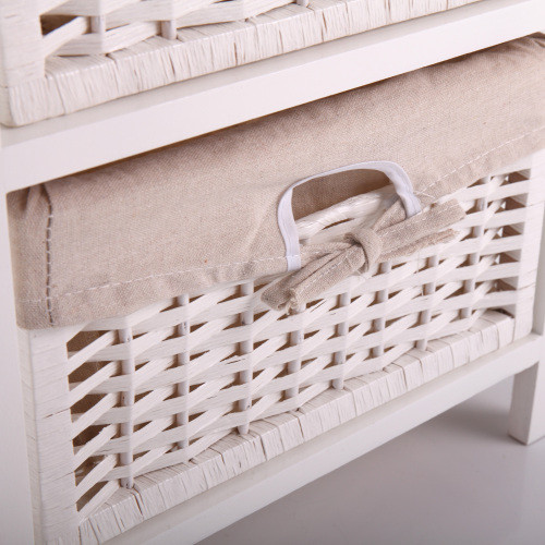 One Drawer Nightstand with Two Removable Baskets  ...