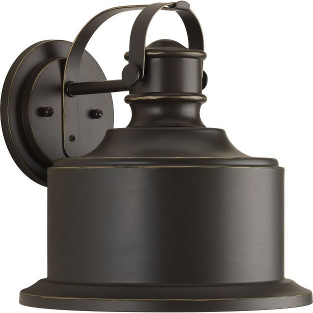 Progress Lighting Callahan Collection 1 light Led Small Wall Lantern Antique Pewter Shade Included