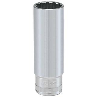 Husky 12 in. Drive 17 mm 12-Point Metric Deep Socket H2D12P17MM