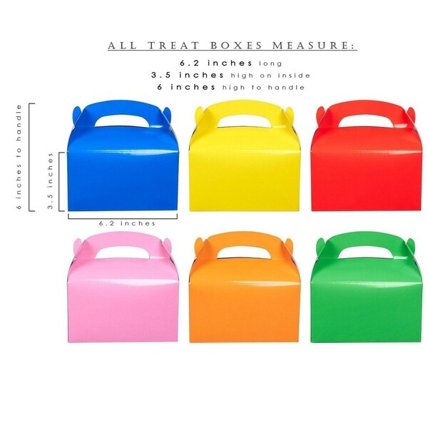 24 Treat Boxes Gable Favor Goodie Gift Storage Box for Party 6.2