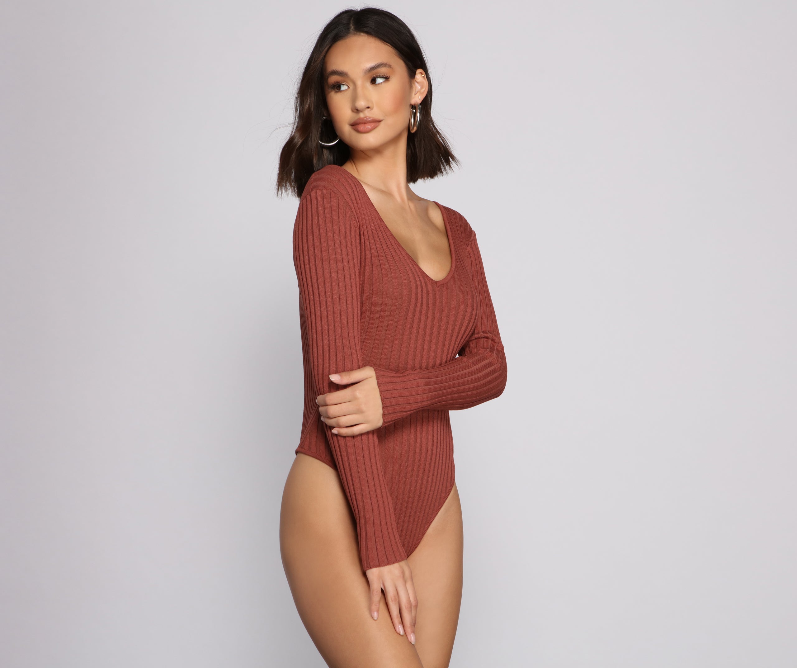 Layer Up Basic Ribbed Knit Bodysuit