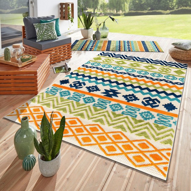 World Rug Gallery Troyes Contemporary Bohemian Indoor outdoor Area Rug