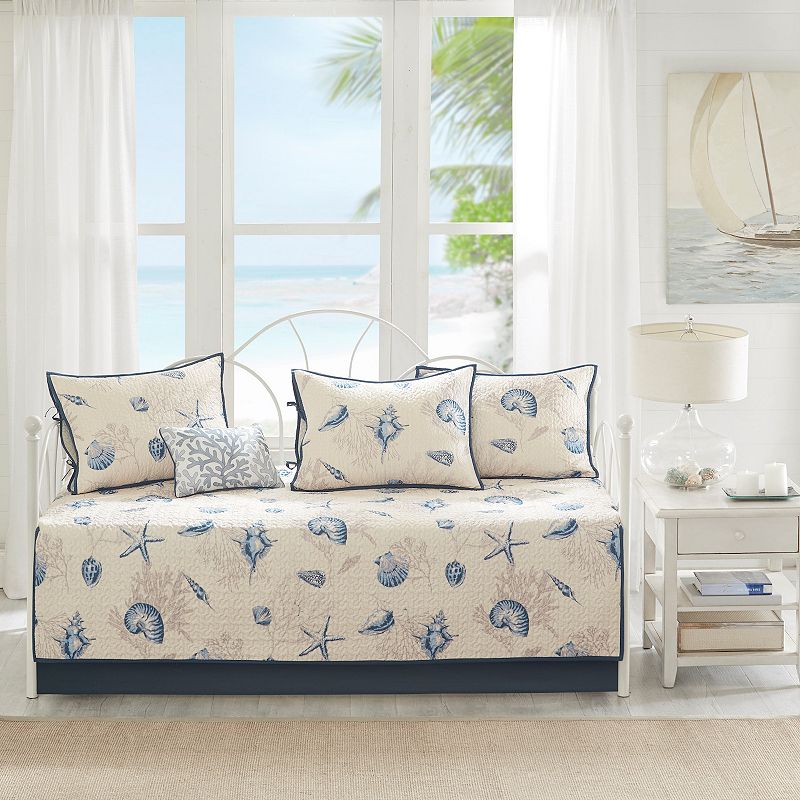 Madison Park 6-piece Nantucket Coastal Daybed Set with Throw Pillow