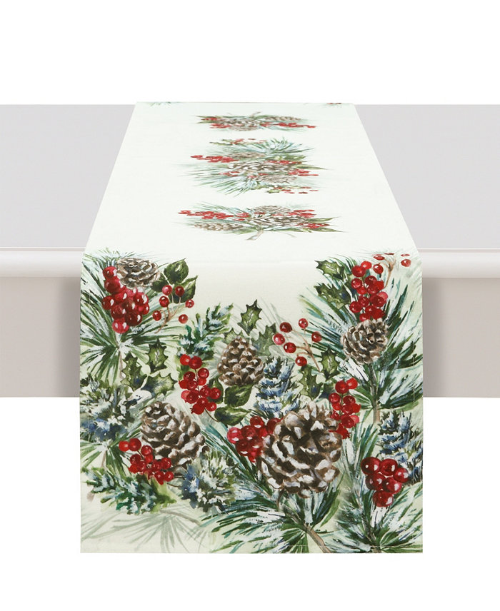 Laural Home Winter Garland Table Runner - 13x 90