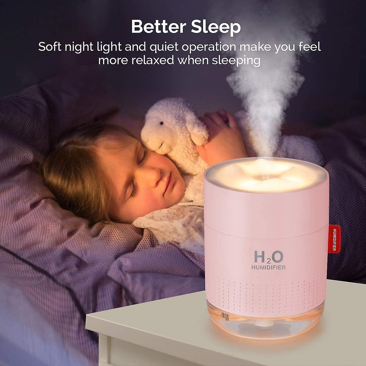 Portable 500 Ml Mini Cold Fog Humidifier With Two Fog Modes (pink)