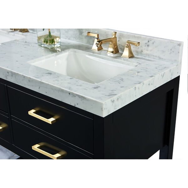 Elizabeth Black Onyx 48-Inch Vanity Console with Mirror