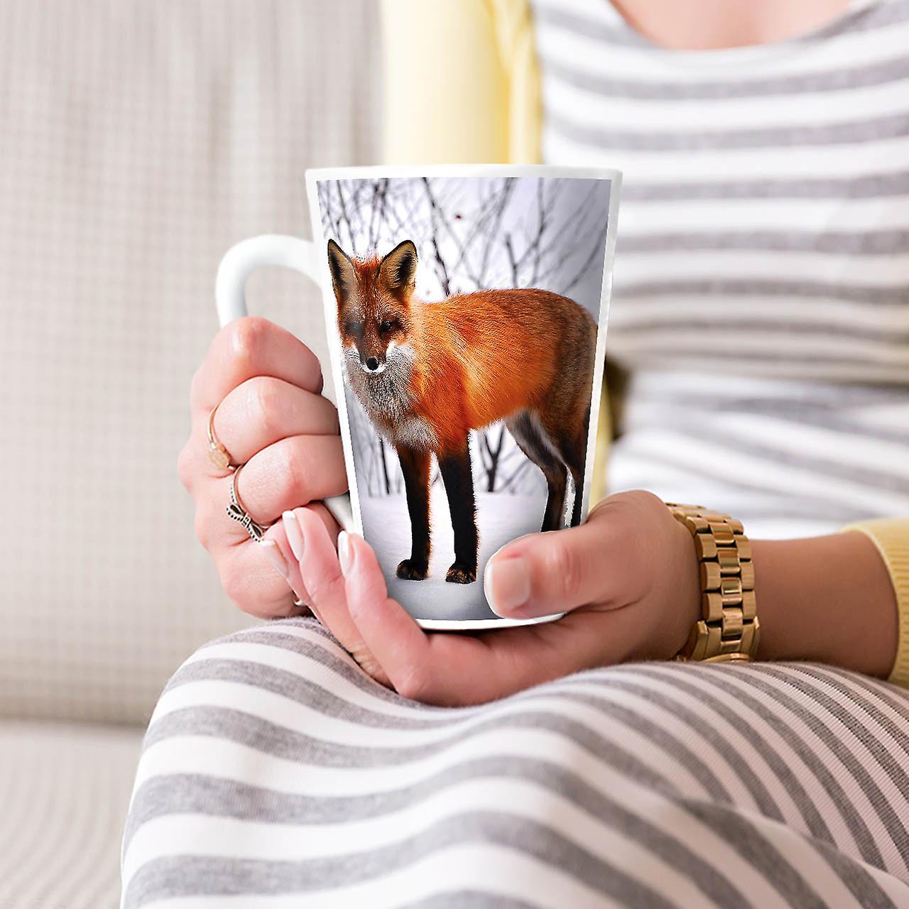 Fox Winter Photo Animal NEW White Tea Coffee Ceramic Latte Mug 17 oz | Wellcoda