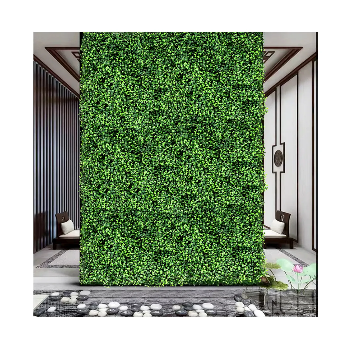 P4 Garden Supplies Green Foliage Backdrop Boxwood Hedge Leaf Fence Panel Artificial Grass Wall for Garden Privacy