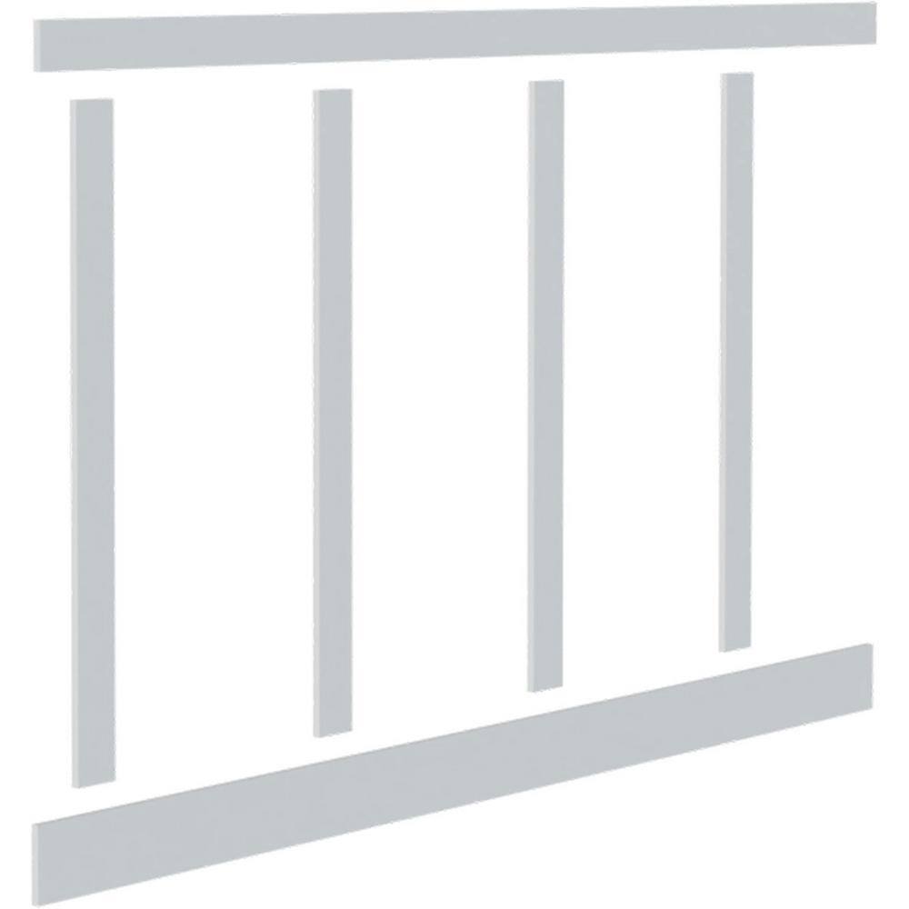 Ekena Millwork 56 in. X 58 in. X 96 in. Expanded Cellular PVC Classic Shaker Moulding Kit (for heights up to 56 in. H) WPKP56X03CS