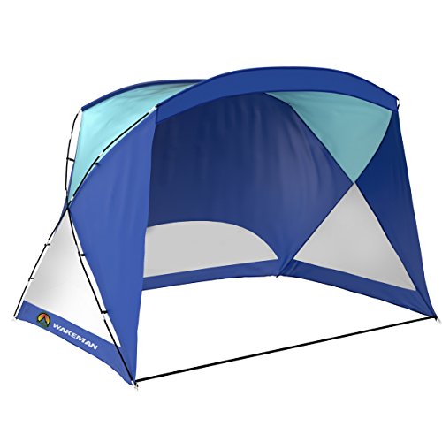 Wakeman Outdoors 75-CMP1028 9.5 mm Beach Tent and Sun Shelterand#44; Blue