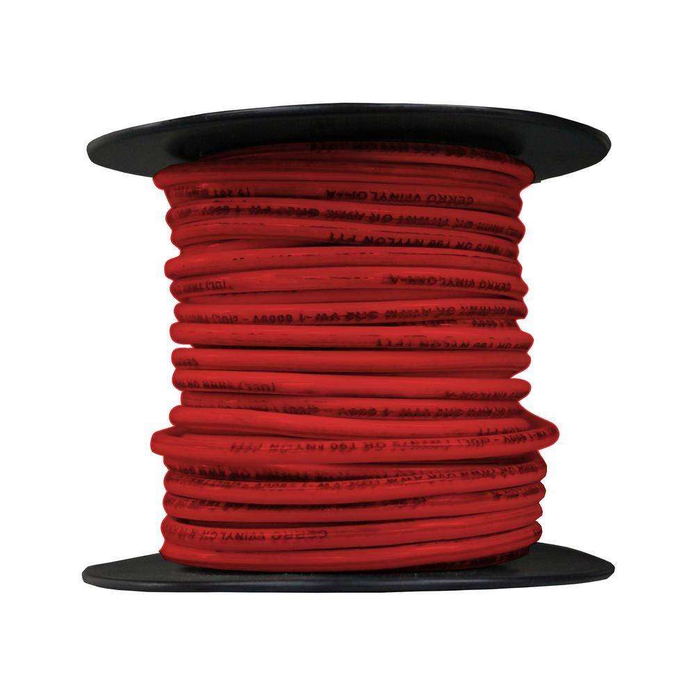 Cerrowire 100 ft. 12 Gauge Red Solid Copper THHN Wire 112-1673CR