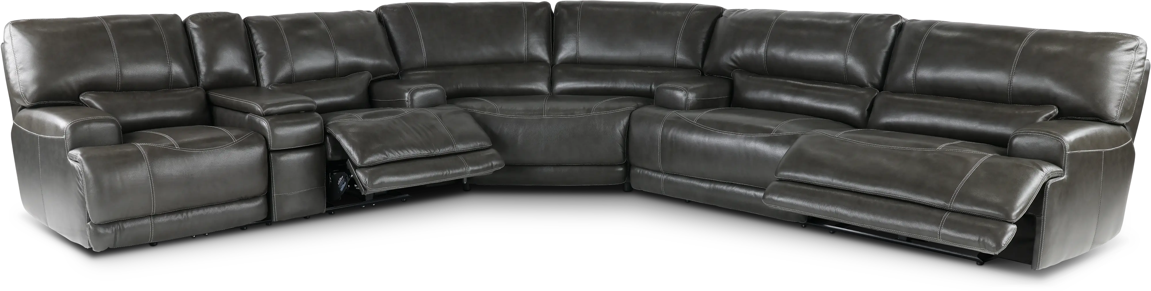 Stampede Charcoal Gray 3 Piece Power Reclining Sectional