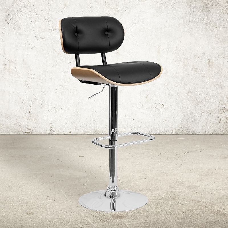 Flash Furniture Tufted Adjustable Height Bar Stool