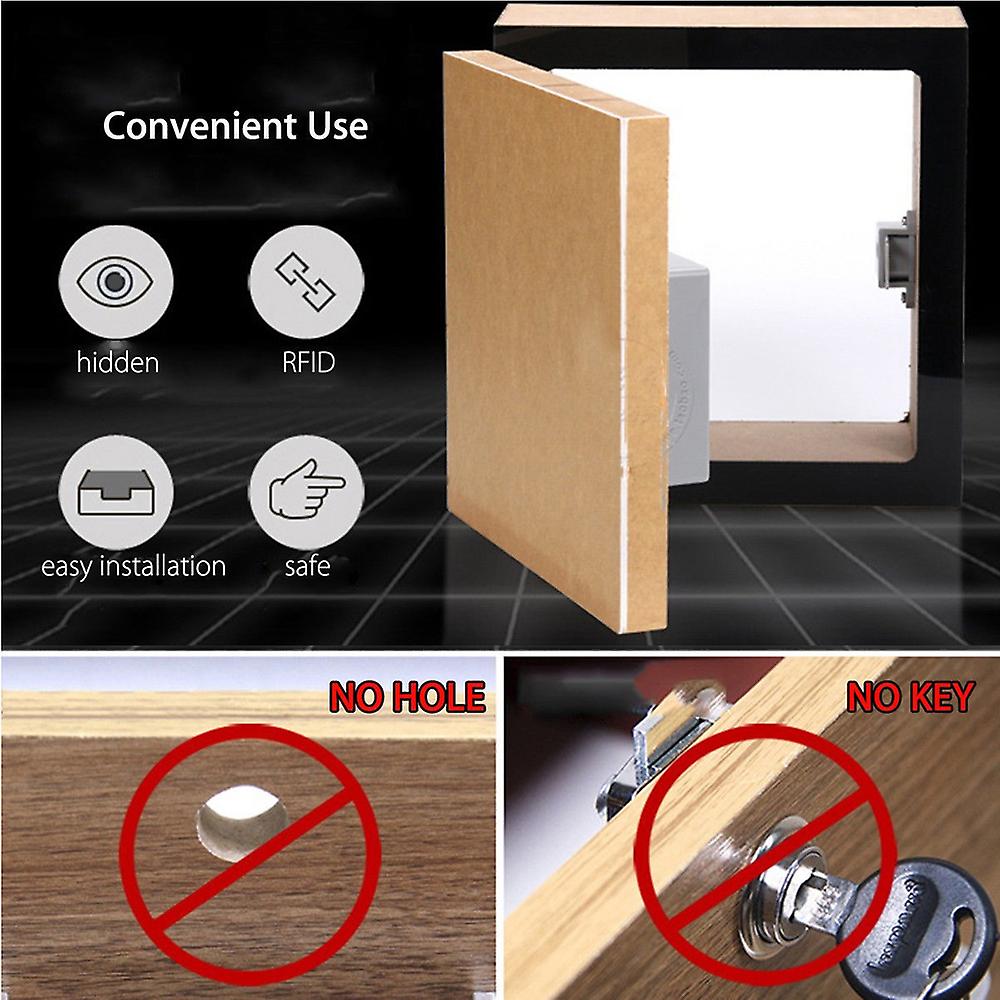 White Intelligent Card Sensor Cabinet Drawer Intelligent Lock Diy Invisible Digital Lock Without Perforate Hole