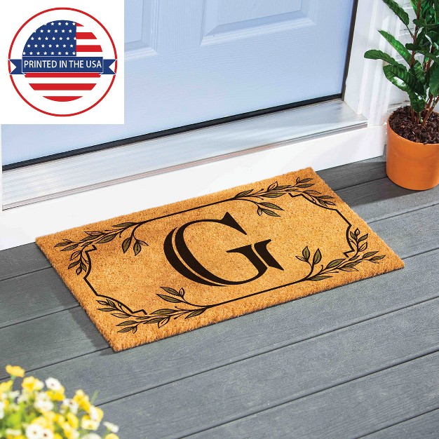 X 16 quot Monogram Coir Mat Letter quot g quot